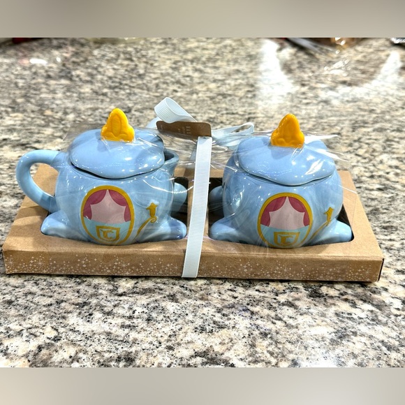 Rae Dunn Disney Cinderella ceramic cream and sugar set - NEW - Picture 2 of 4